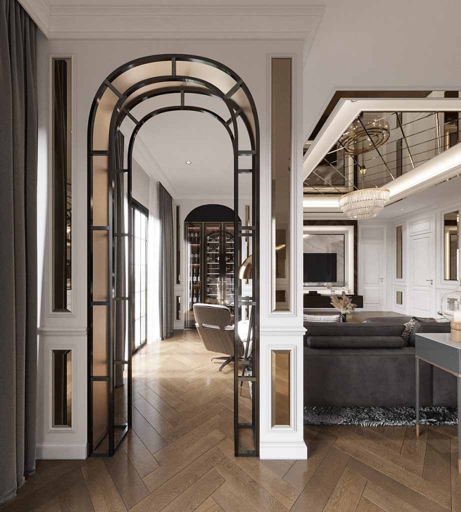 ออกแบบภายใน ซุ้มประตู Arch luxury design Lakewood Bangna | Interior decoration arch design Thailand